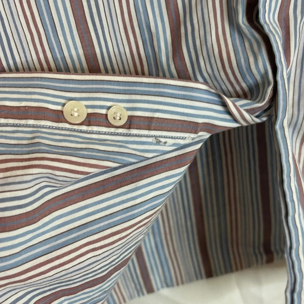 J.Crew Mens XL Striped Long Sleeve Button Down‎ Shirt Cotton Top